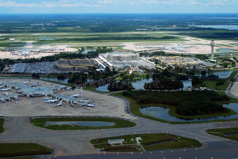 Aerial view Orlando International airport