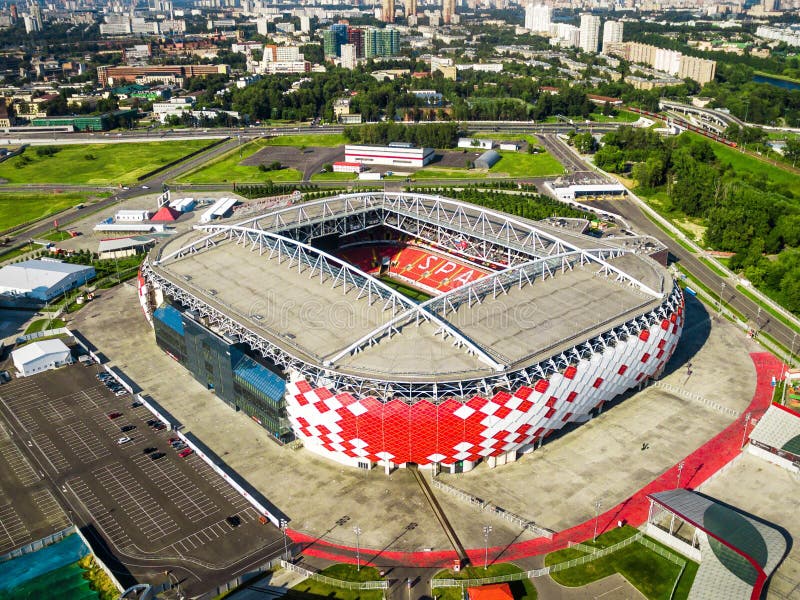 Aerial View of Otkritie Arena Stadium in Moscow Editorial Stock