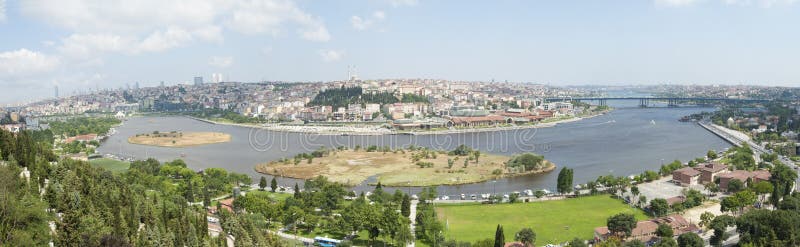 Aerial view over Istanbul Turkey