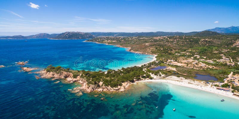 Aerial View of Palombaggia Beach in Corsica Island in France Stock ...