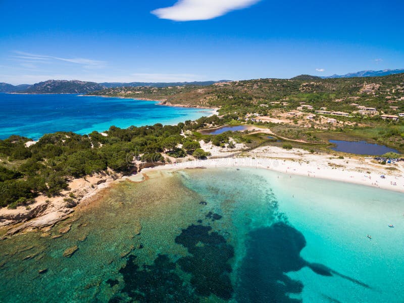 Aerial View of Palombaggia Beach in Corsica Island in France Stock ...