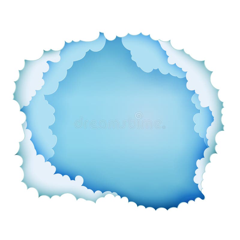 Aerial view paper art vector illustration