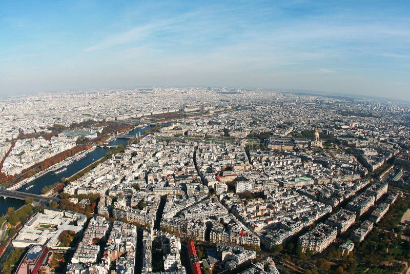 Aerial view of Paris