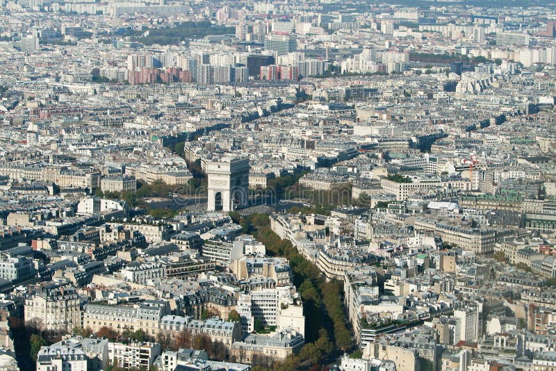 Aerial view of Paris