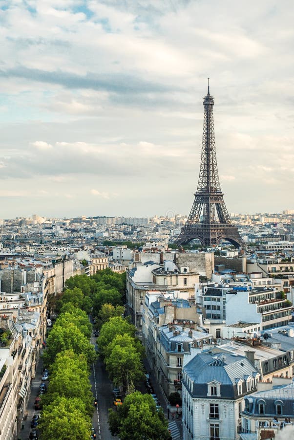 Aerial view of Paris royalty free stock images