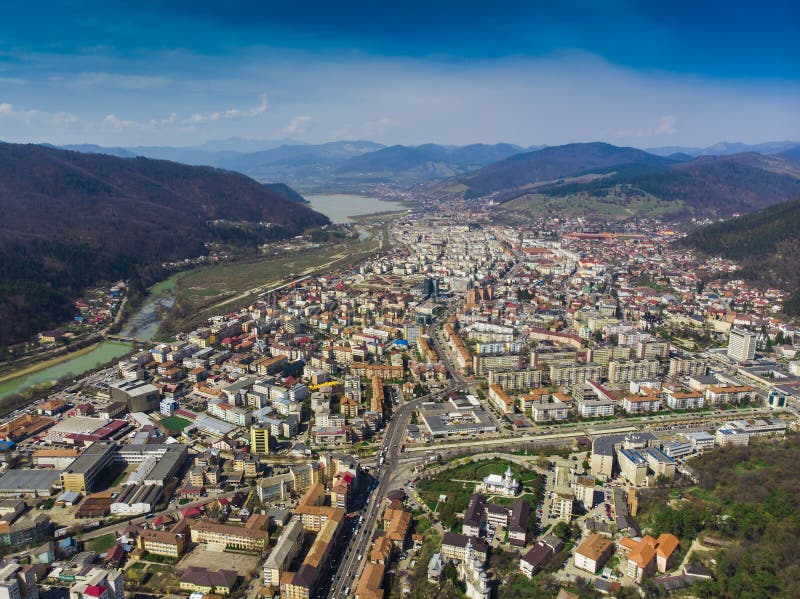Mega Travel Piatra Neamt Aerial View of Piatra Neamt City Stock Image - Image of romanian