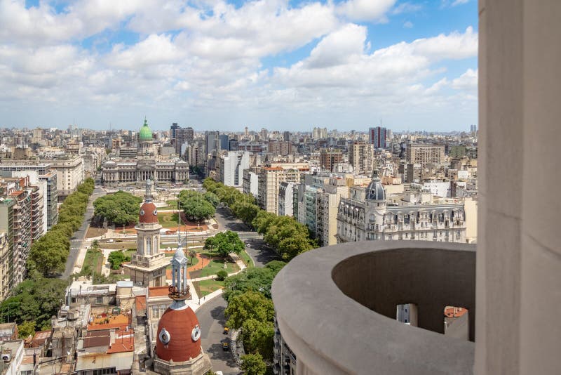 Aerial view of Plaza Congreso from Barolo Palace Balcony - Buenos Aires, Argentina royalty free stock image Aerial view of Plaza Congreso from Barolo Palace Balcony - Buenos Aires, Argentina royalty free stock image