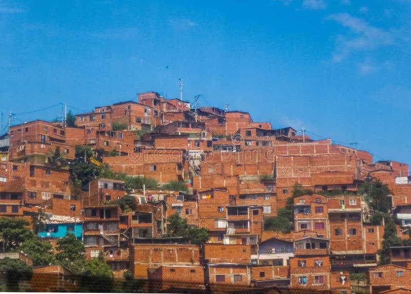 Aerial View of Poor Town in Medellin royalty free stock image Aerial View of Poor Town in Medellin royalty free stock image