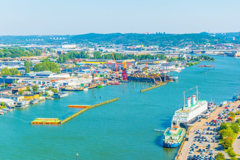 Aerial View of the Port of Sweden...IMAGE Stock Photo Image of city, sweden 246987748