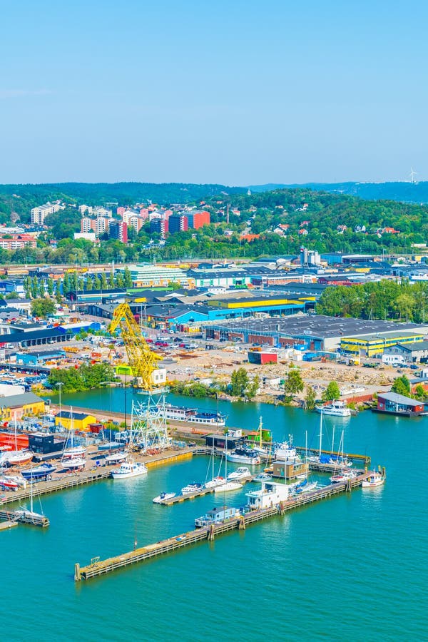 Aerial View of the Port of Sweden...IMAGE Stock Photo Image