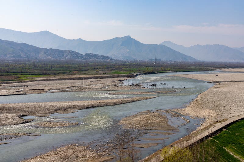 Aerial View of a River and Fields in Pakistan Stock Image Image of fields, tourism 273081977
