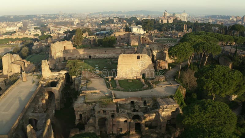 Aerial view of Roman Ruins. High quality