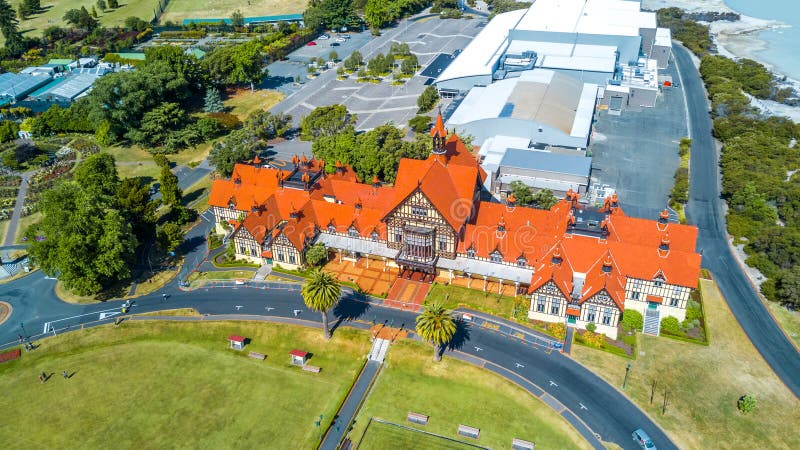 Aerial View On Rotorua Museum Historic Building. Rotorua, New Zealand ...
