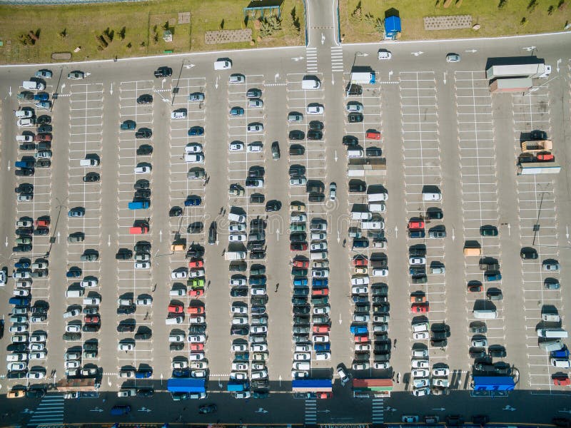 aerial view of rows of cars on parking of mall royalty free stock photos aerial view of rows of cars on parking of mall royalty free stock photos