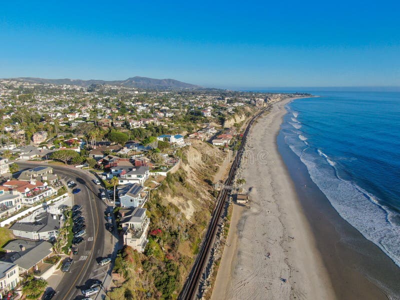 Aerial View of San Clemente Coastline Town and Beach Stock Photo ...