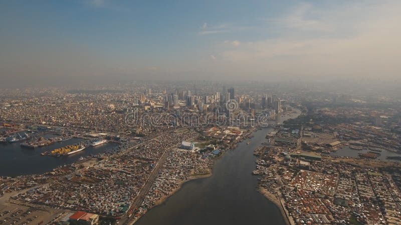 Aerial city with skyscrapers and buildings. Philippines, Manila, Makati. stock image Aerial city with skyscrapers and buildings. Philippines, Manila, Makati. stock image