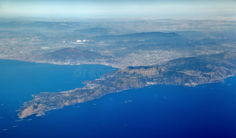 Aerial view of the Sorrento Peninsula stock photos Aerial view of the Sorrento Peninsula stock photos