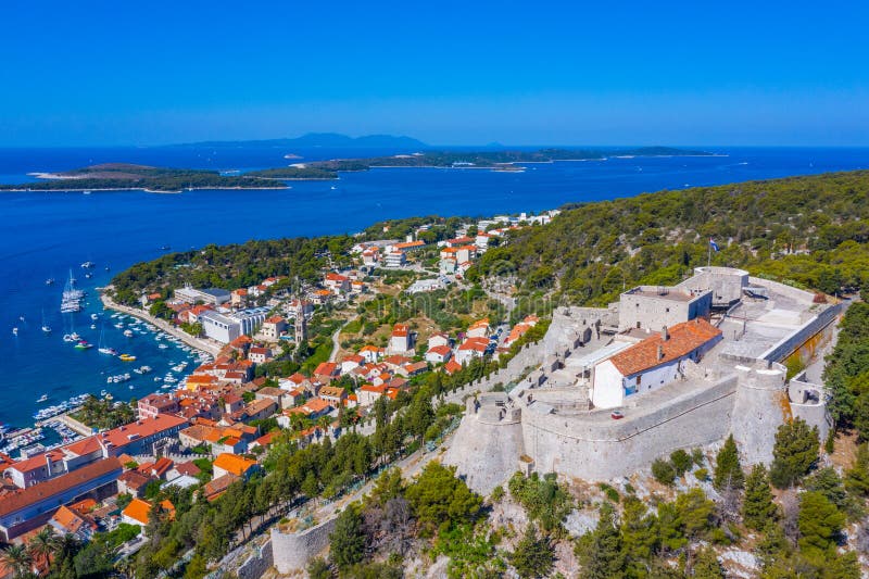 aerial-view-of-spanjola-fortress-in-hvar-croatia-stock-image-image