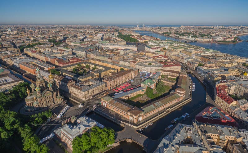 Aerial view of St. Petersburg center stock image Aerial view of St. Petersburg center stock image