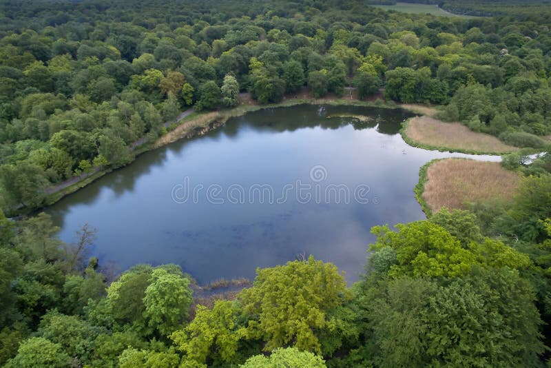 Aerial view of Stampedam, Denmark royalty free stock image