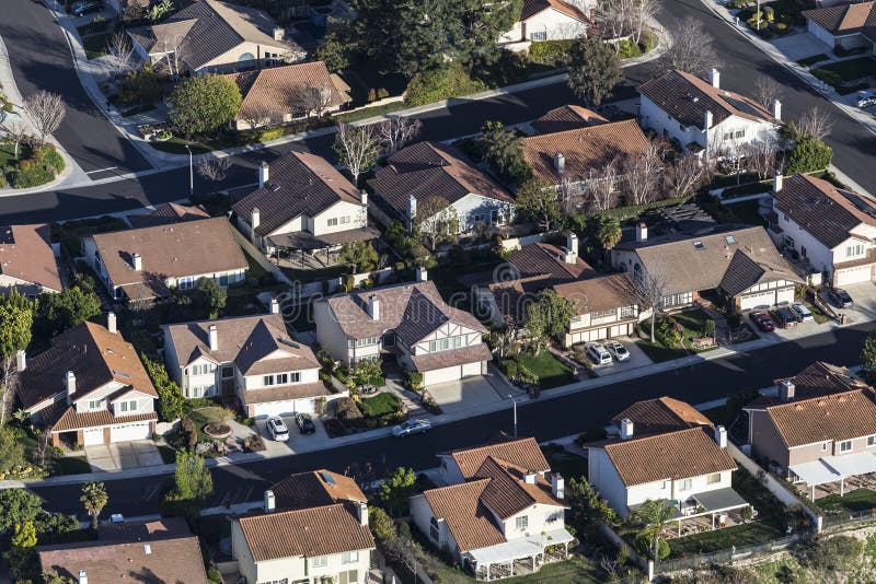 Southern California Suburban Homes Aerial