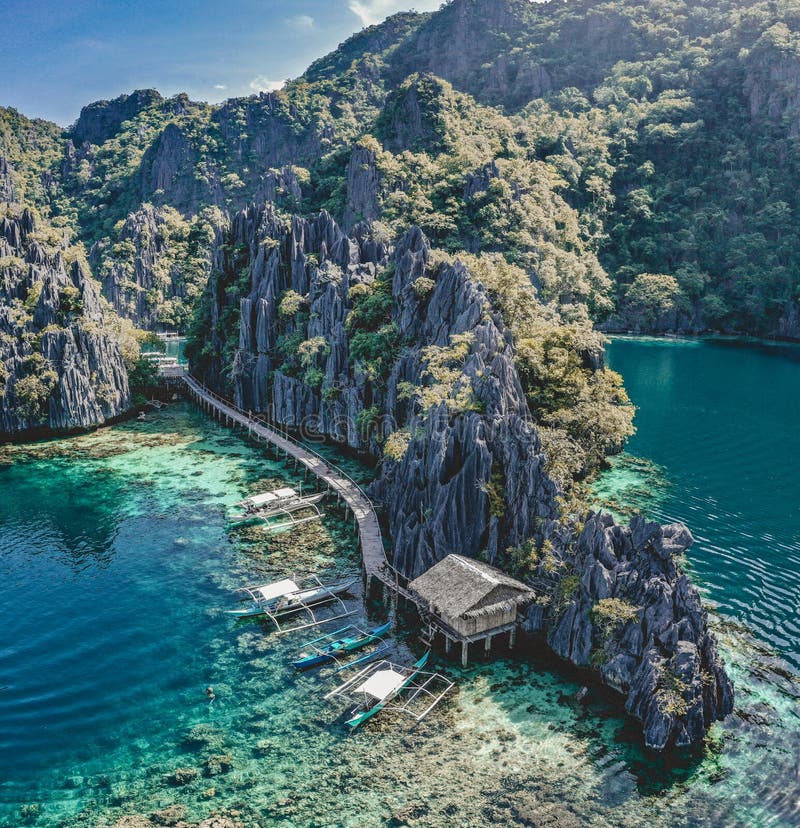 Twin Lagoon in Coron Island, Palawan, Philippines Stock Photo - Image