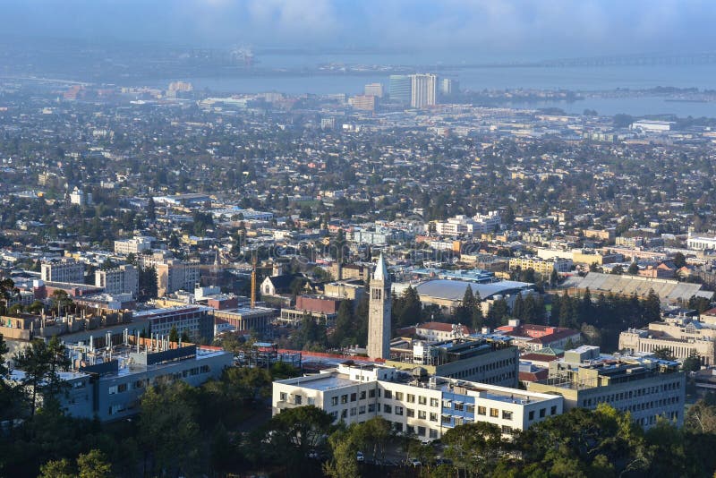 Aerial View of the University of California Campus royalty free stock image