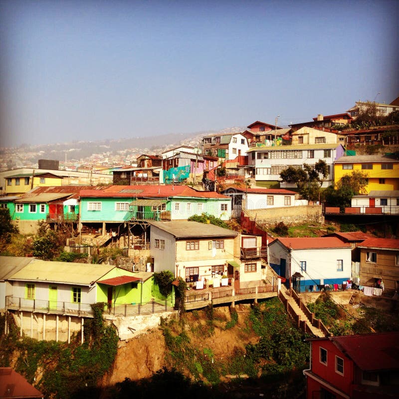 Aerial view Valparaiso stock image. Image of hill, scenery - 34584759