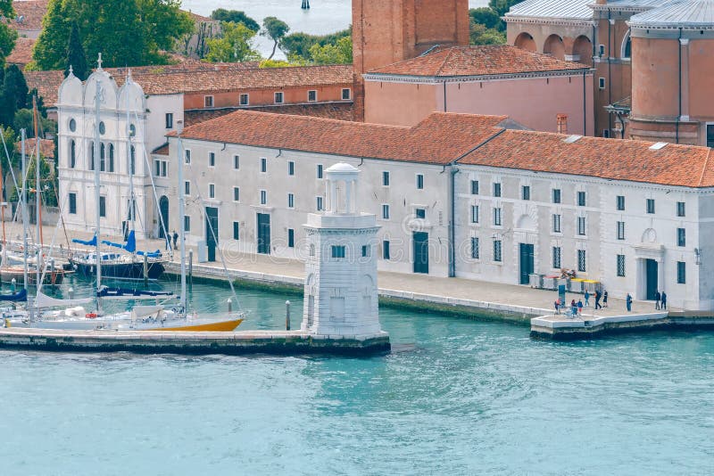 Aerial view of Venice. stock photo. Image of quarter - 82535618