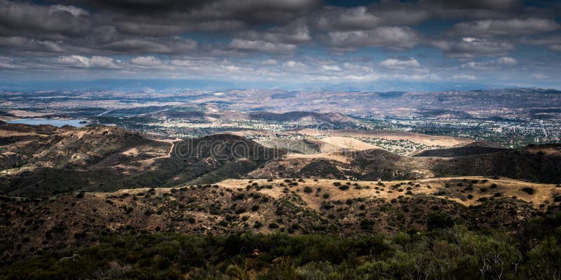 Aerial View of Ventura County, Thousand Oaks, Simi Valley, and Oak Park from Simi Peak