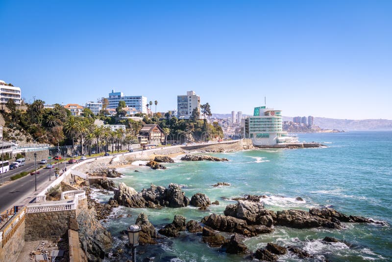 Aerial View of Vina Del Mar with Sheraton Hotel - Vina Del Mar, Chile ...