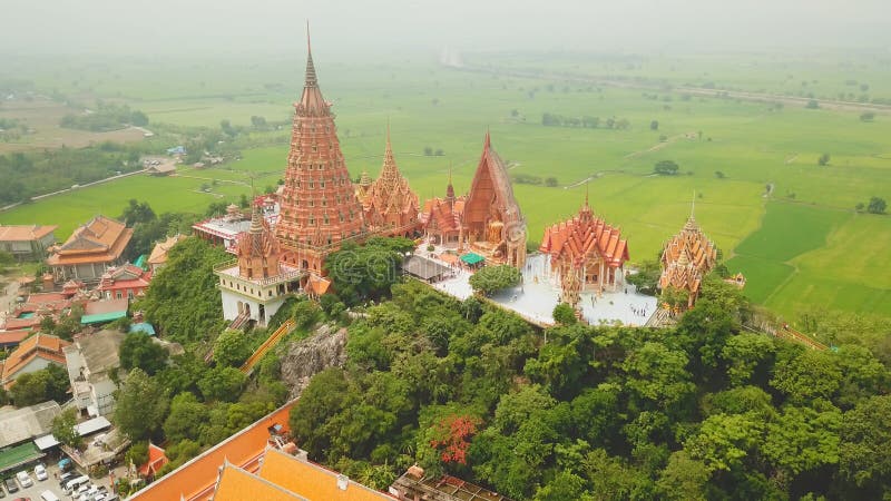Aerial View of Wat Tham Sua Stock Photo - Image of temple, thai: 176896796