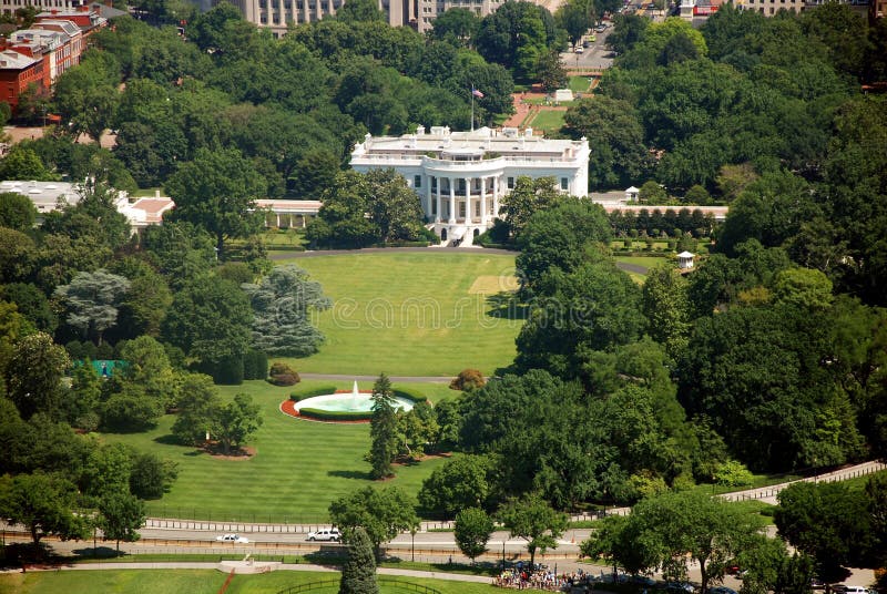 Aerial View Of The White House In Washington DC Stock Photo Image of