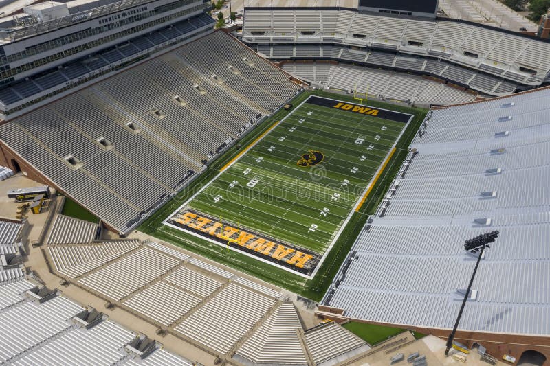 Aerial Views of Kinnick Stadium on the Campus of the University of Iowa ...