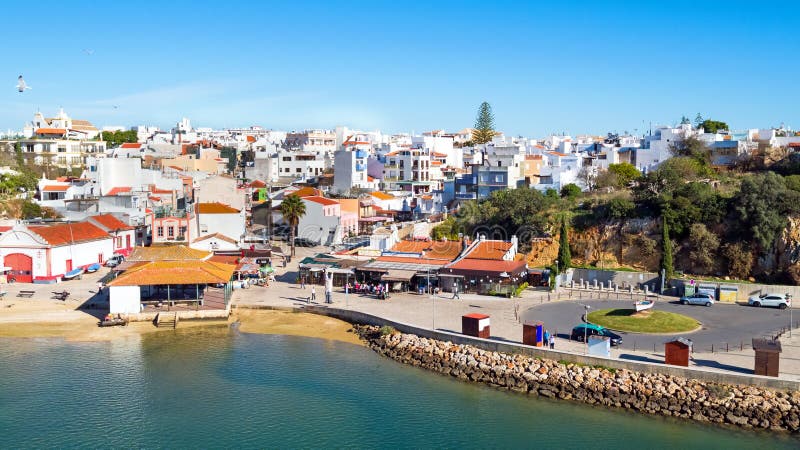 Aerial from the village Alvor in the Algarve Portugal