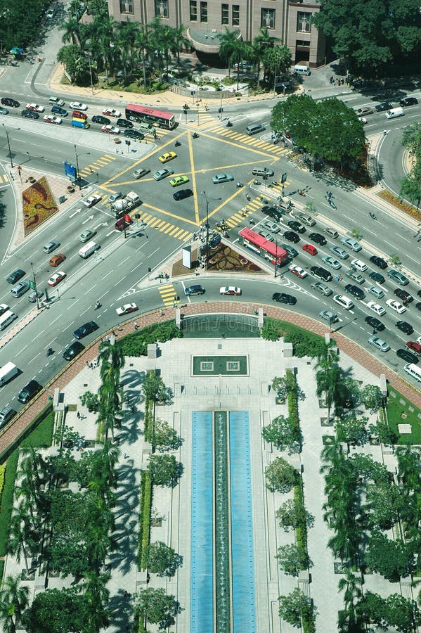 Aeriel View Of Road Intersection stock image