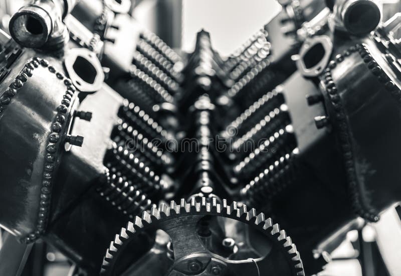Aero Engine Pistons and Gear Stock Image Image of metallic, motor 76088497