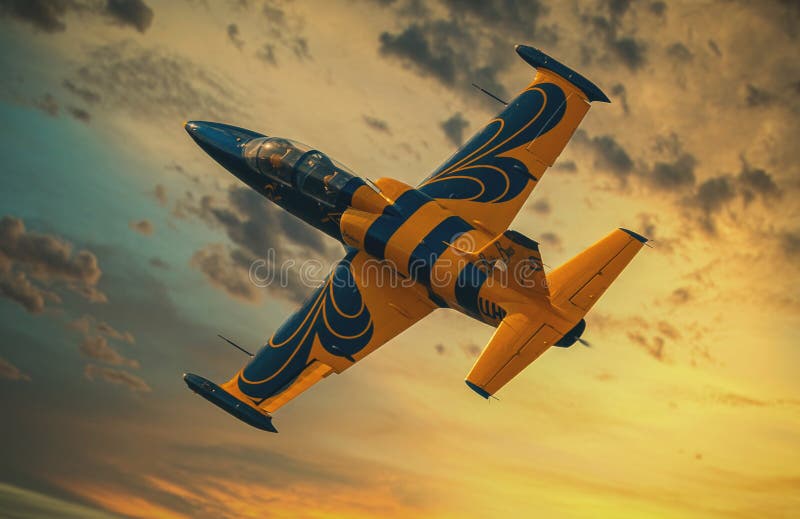 Aero L-39 Albatros Jet Plane, The Baltic Bees. Stock Image - Image Of  Beautiful, Airshow: 219711805