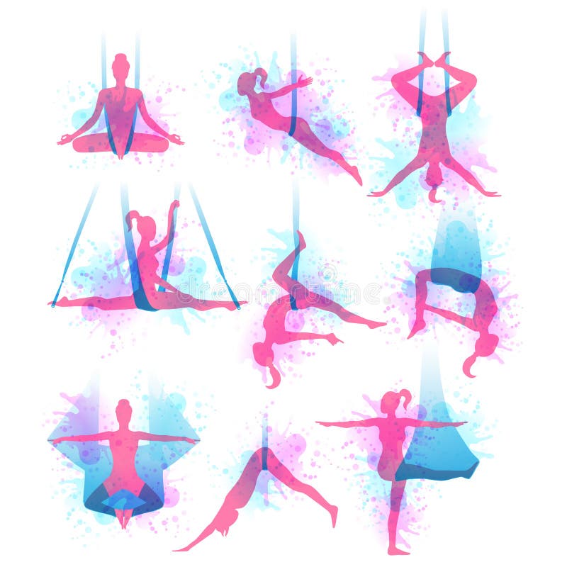 Aero Yogaaquarellikonen Auch im corel abgehobenen Betrag vektor abbildung Aero Yogaaquarellikonen Auch im corel abgehobenen Betrag vektor abbildung