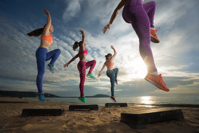 Aerobic on the beach