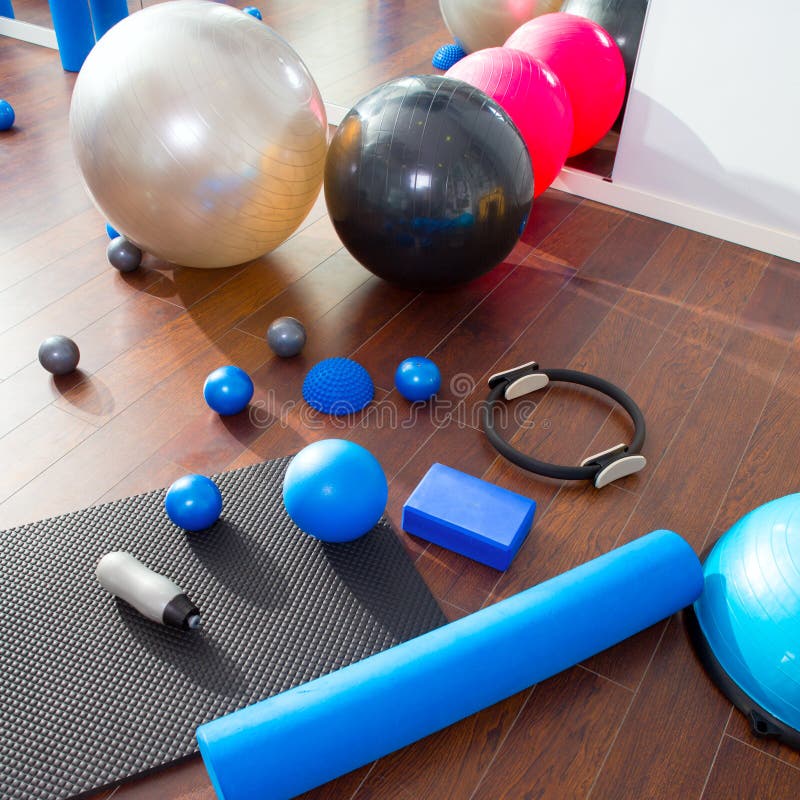 Aerobic Pilates stuff mat balls roller magic ring