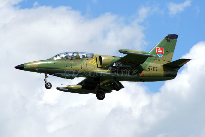Aeronautica slovacca L-39 Albatros immagini stock Aeronautica slovacca L-39 Albatros immagini stock