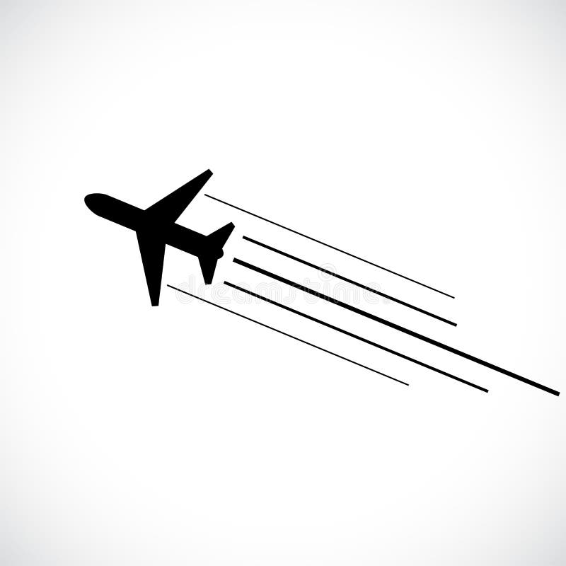 Aeroplane Icon Isolated on White Background Stock Vector - Illustration ...