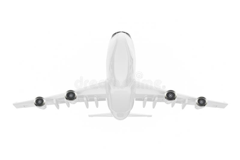 Aeroplano blanco del ` s de Jet Passenger representación 3d stock de ilustración Aeroplano blanco del ` s de Jet Passenger representación 3d stock de ilustración