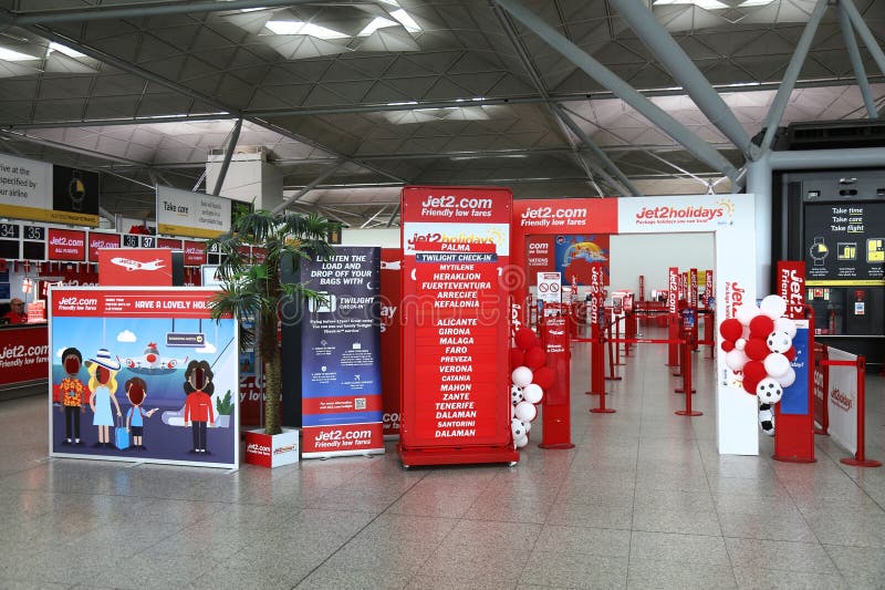 Aeroporto de baixo custo London Stansted imagem de stock royalty free