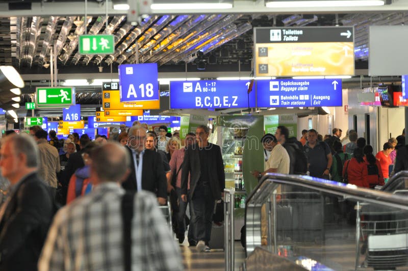 Rush hour at Frankfurt International Airport. Rush hour at Frankfurt International Airport