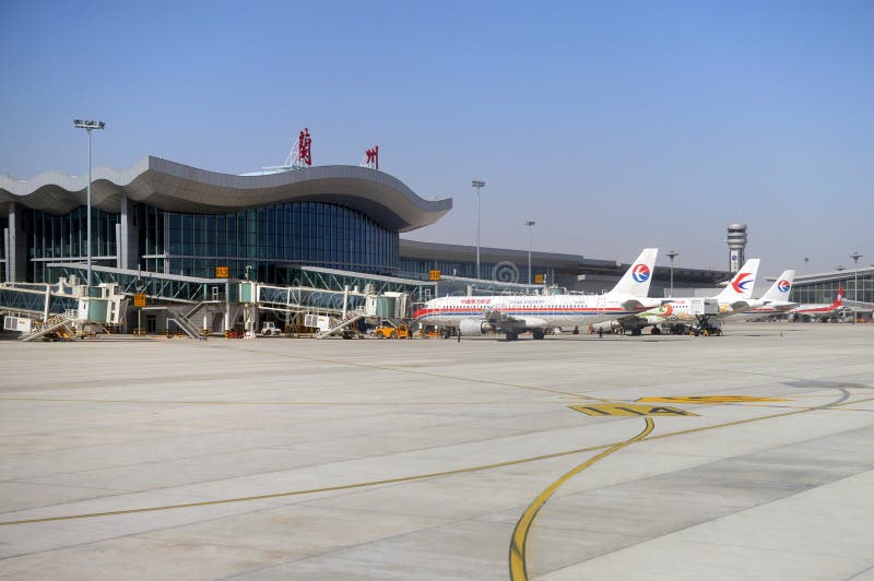 Aeropuerto de Lanzhou imagen de archivo libre de regalías Aeropuerto de Lanzhou imagen de archivo libre de regalías