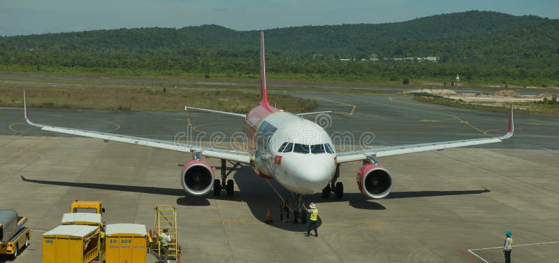 Aeropuerto De Phu Quoc En Kien Giang, Vietnam Imagen de archivo