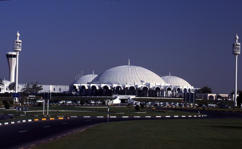 Aeropuerto internacional de Sharja imágenes de archivo libres de regalías Aeropuerto internacional de Sharja imágenes de archivo libres de regalías