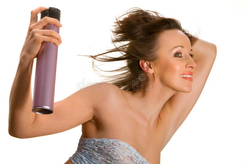 Laca para el pelo fotos de archivo